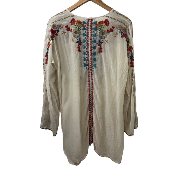 Johnny Was Emily Heavily Embroidered Blouse Peasant Tunic Women’s Medium - Picture 2 of 4